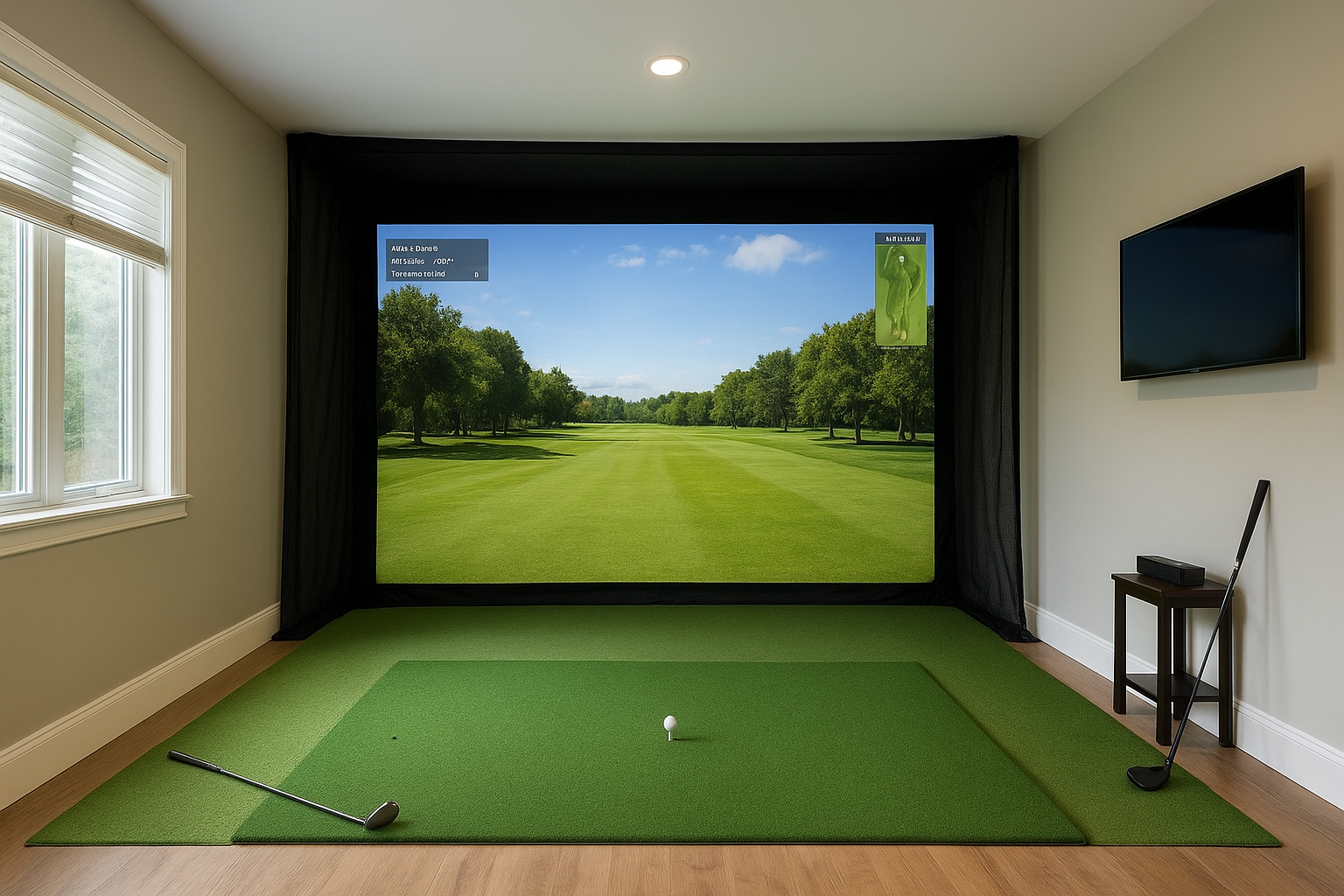 Golf simulator installation